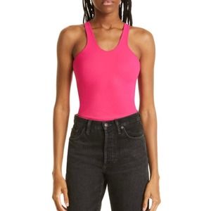 NEW Alix NYC Herrick U-Neck Bodysuit in Cerise Size Small